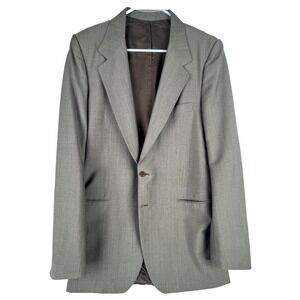 Paolo Vista Ermenegildo Zegna Blazer Men 42L Gray Wool 2-Button Sport Coat Italy